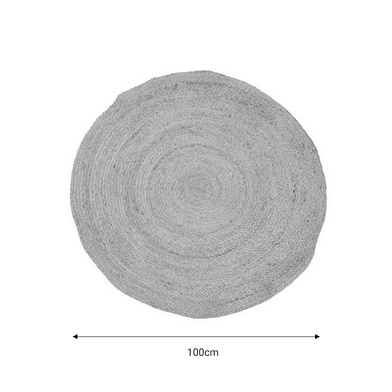 Χαλί Solon Inart φυσικό γιούτα 100x100x1εκ - Image 3