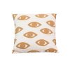 Μαξιλάρι Eyes Inart φυσικό-λευκό ύφασμα 45x45x2.5εκ 302-000019
