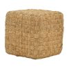 Σκαμπό Aropion Inart μπεζ 100% γιούτα 40x40x40εκ 302-000029