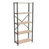Βιβλιοθήκη Draizy pakoworld oak-μαύρο μελαμίνης 60x30x150εκ 321-000005