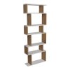 Βιβλιοθήκη Iolmi pakoworld oak-λευκό μελαμίνης 60x19.5x160εκ 321-000017