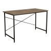 Γραφείο εργασίας Karvem pakoworld oak-μαύρο μελαμίνης 120x60x73εκ 321-000024
