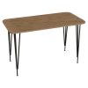 Τραπέζι Polkan pakoworld oak-μαύρο μελαμίνης 120x60x73εκ 321-000031
