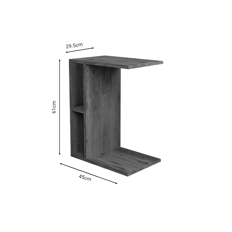 Βοηθητικό τραπέζι Boner oak μελαμίνης 45x29.5x61εκ - Image 3