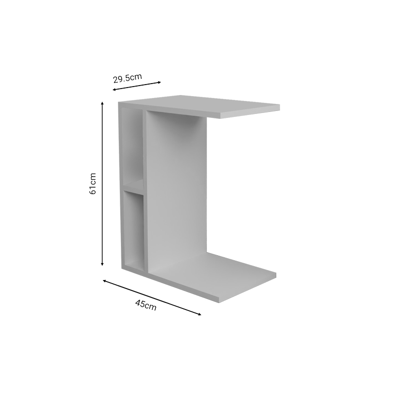 Βοηθητικό τραπέζι Boner λευκό μελαμίνης 45x29.5x61εκ - Image 3