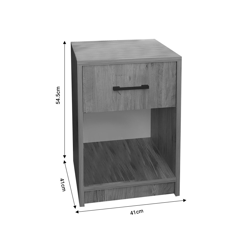 Κομοδίνο Ponil oak μελαμίνης 41x41x54.5εκ - Image 3