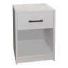 Κομοδίνο Ponil pakoworld λευκό μελαμίνης 41x41x54.5εκ 321-000047