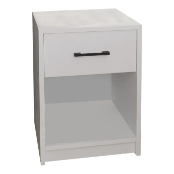 Κομοδίνο Ponil pakoworld λευκό μελαμίνης 41x41x54.5εκ 321-000047