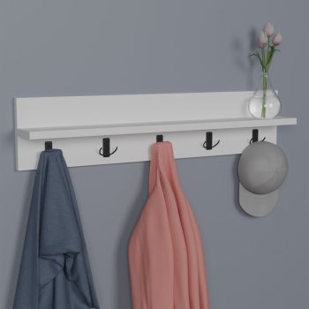 Alternative view of Κρεμάστρα τοίχου Esform  λευκό μελαμίνης 80x11x18εκ