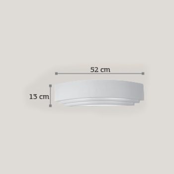 Alternative view of InLight Επιτοίχιο φωτιστικό λευκό από γύψο 2XE24 D:52cm (43389)