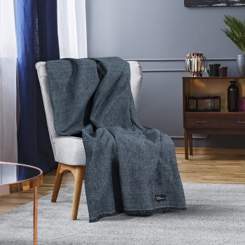 Beauty Home Ύφασμα από ριχτάρι Φ180 Art 8552 Πετρόλ