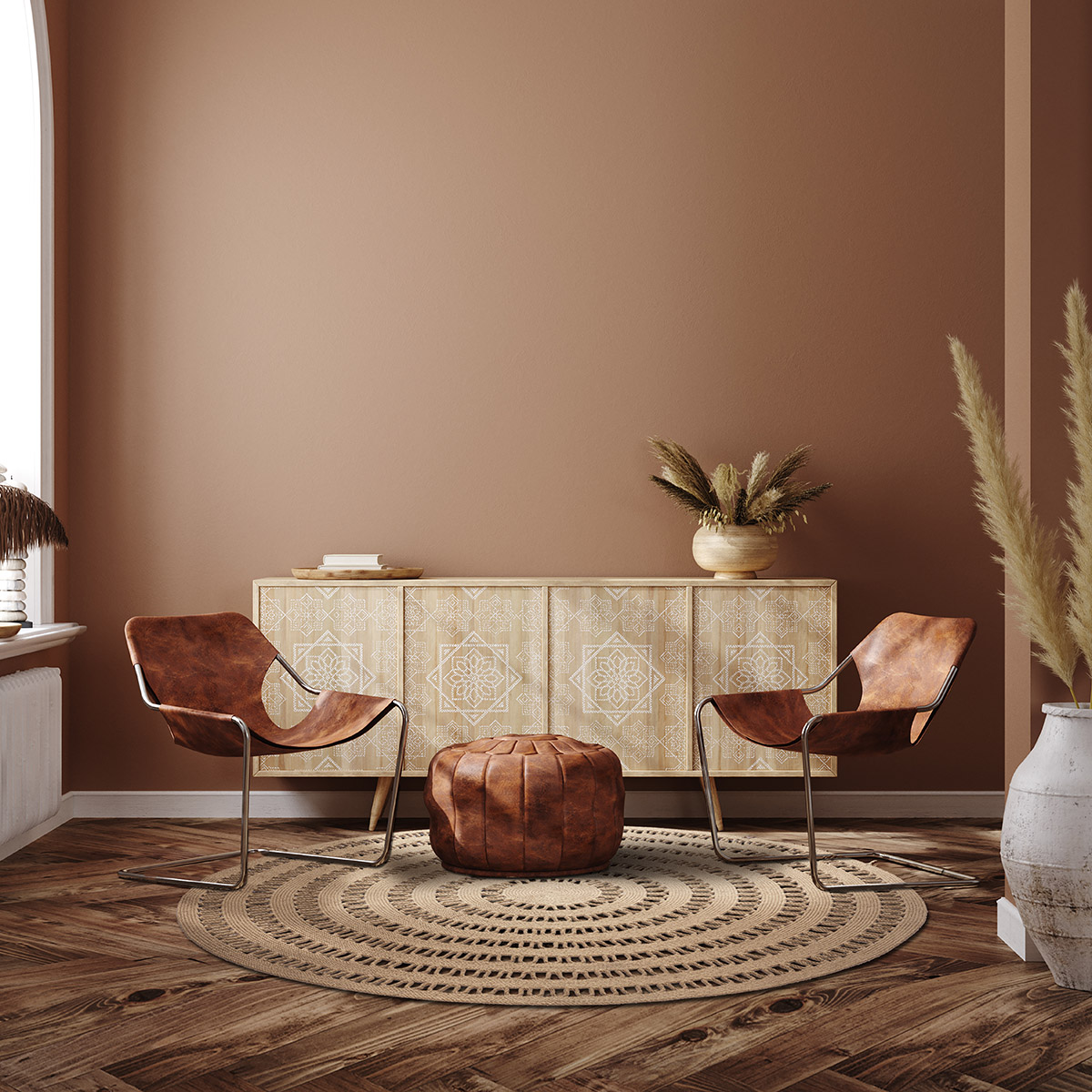 Ροτόντα από Γιούτα 150x150 Natural Jute Art 9134 Μπέζ - Image 2