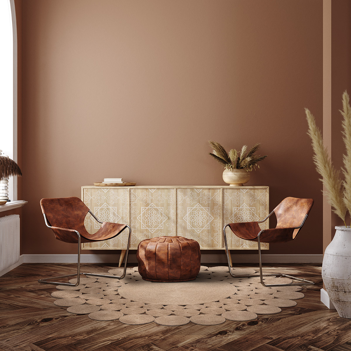 Ροτόντα από Γιούτα 150x150 Natural Jute Art 9135 Μπέζ - Image 2
