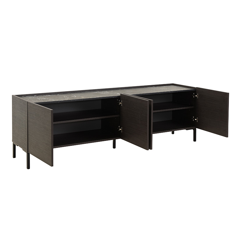 Έπιπλο τηλεόρασης Calliope wenge-μαύρο μαρμάρου 180x44x57εκ - Image 3
