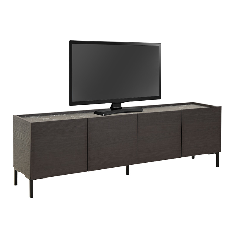 Έπιπλο τηλεόρασης Calliope pakoworld wenge-μαύρο μαρμάρου 180x44x57εκ 039-000184