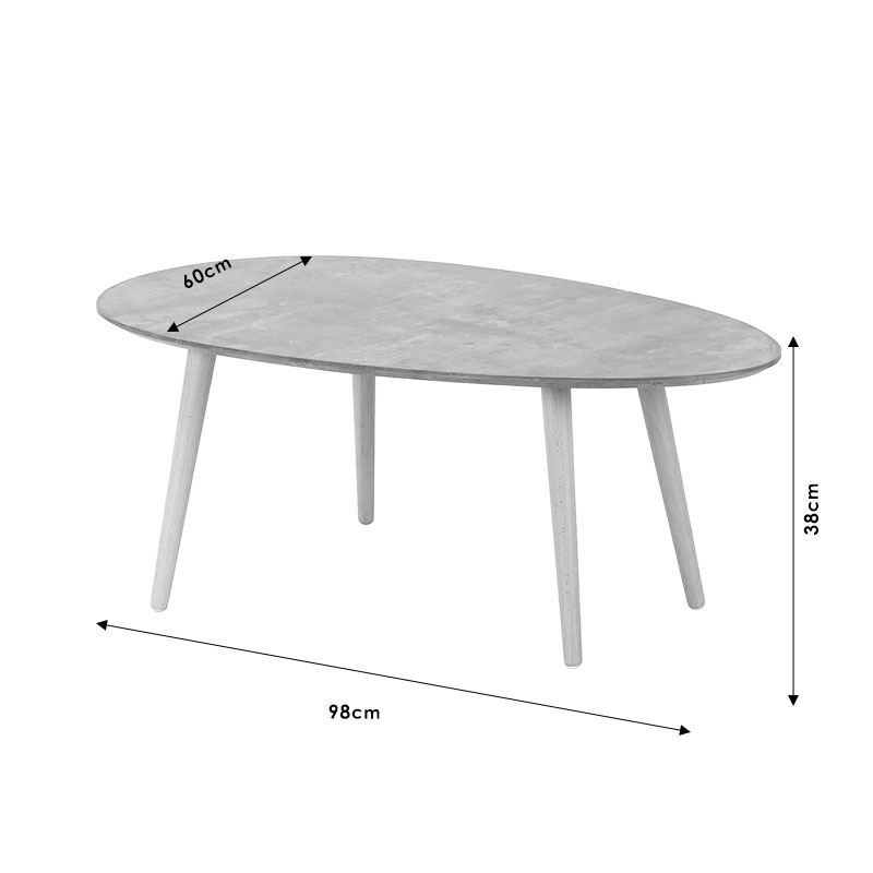 Τραπέζι σαλονιού HAMILTON χρώμα γκρι cement-φυσικό 98x60x38εκ - Image 6