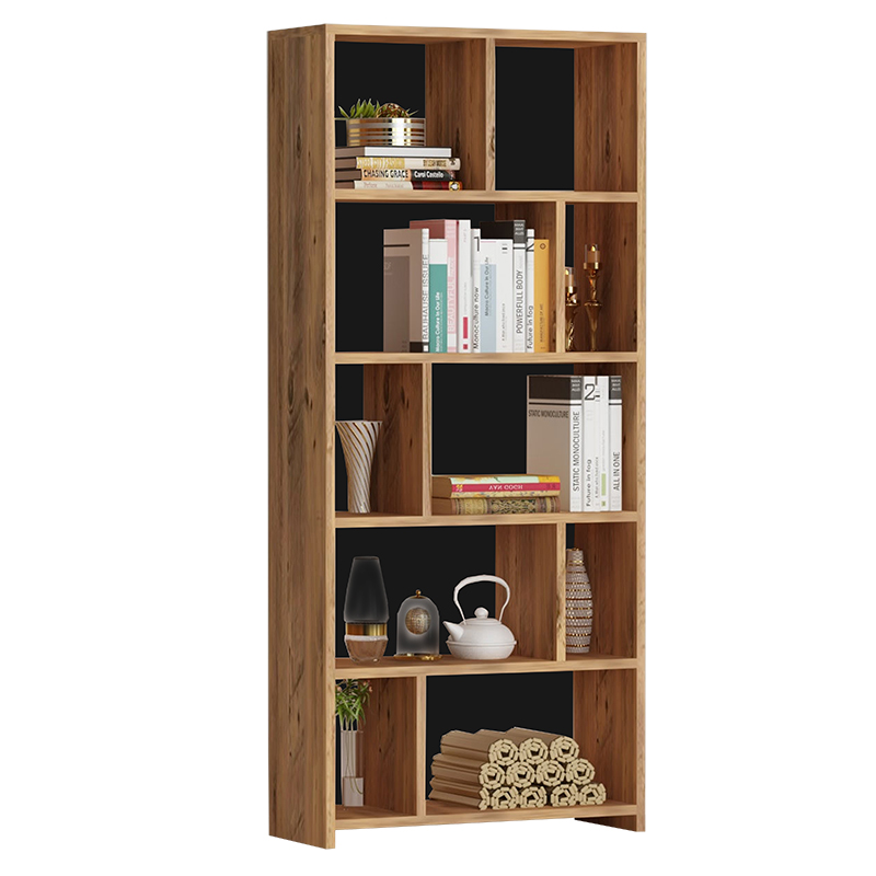 Βιβλιοθήκη PWF-0603 pakoworld καρυδί 60x20x170εκ 071-001421