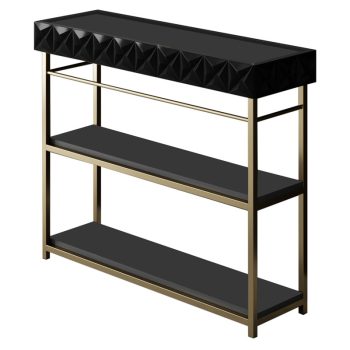 Κονσόλα PWF-0629 pakoworld ανθρακί-χρυσό 102x32x83εκ 071-001501