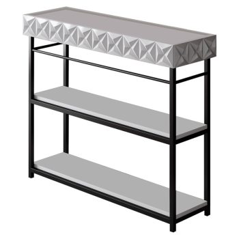 Κονσόλα PWF-0629 pakoworld λευκό-μαύρο 102x32x83εκ 071-001502
