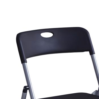 Alternative view of Καρέκλα πτυσσόμενη Daxton  PP μαύρο-ασημί 49x46.5x73.5εκ