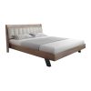 Κρεβάτι Frankly pakoworld διπλό oak-μπεζ pu 150x200εκ 072-000092