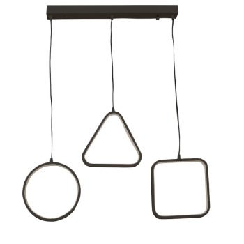 Φωτιστικό οροφής τρίφωτο PWL-0990 pakoworld LED 60W μαύρο 70x10x100εκ 099-000092
