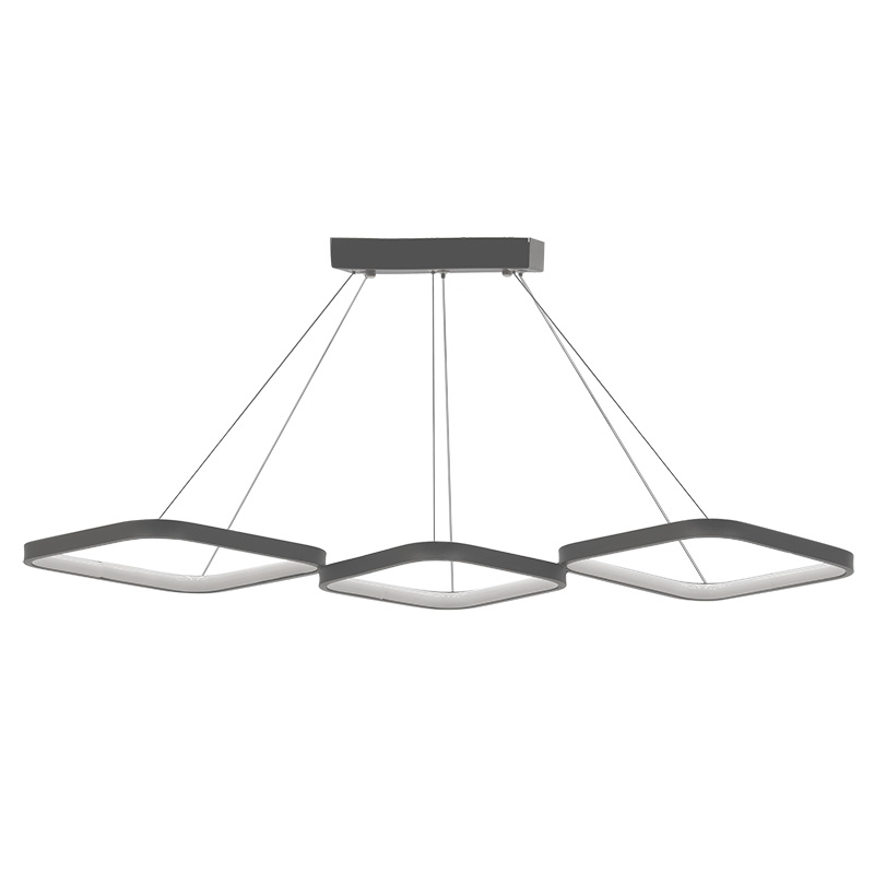 Φωτιστικό οροφής τρίφωτο PWL-1174 pakoworld LED 3000K ασημί 90x32x36εκ 099-000163