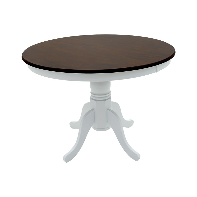 Τραπεζαρία Alice-Adalyn σετ 5τμχ MDF καρυδί-λευκό Φ106x78εκ - Image 2