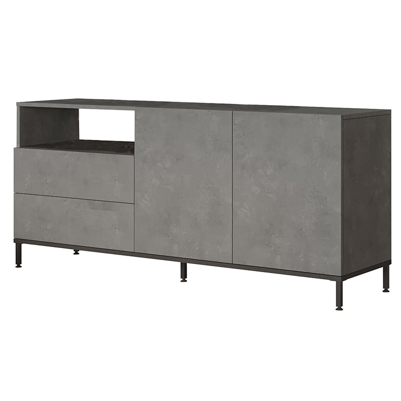 Μπουφές Evaluate pakoworld ανθρακί antique-wenge 170x46.5x75.5εκ 176-000125