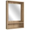 Καθρέπτης μπάνιου με ράφι Holt pakoworld φυσικό 60x12x87εκ 182-000049