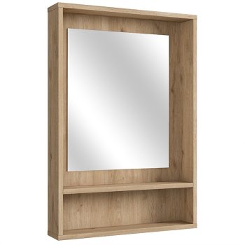 Καθρέπτης μπάνιου με ράφι Holt pakoworld φυσικό 60x12x87εκ 182-000049