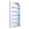 Βιβλιοθήκη Zoel pakoworld λευκό μελαμίνης 80x31.5x180εκ 182-000078