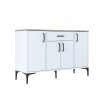 Μπουφές Ubron pakoworld λευκό-καρυδί μελαμίνης 120x40x78.6εκ 182-000092