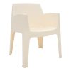 Πολυθρόνα κήπου Milena pakoworld PP cream 183-000005