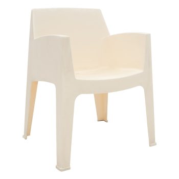 Πολυθρόνα κήπου Milena pakoworld PP cream 183-000005