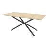 Τραπέζι Dinny pakoworld oak mdf-μαύρο μέταλλο 180x90x75εκ 190-000063
