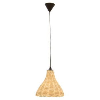 Φωτιστικό οροφής μονόφωτο PWL-1104 pakoworld Ε27 bamboo φυσικό Φ25x70εκ 193-000027