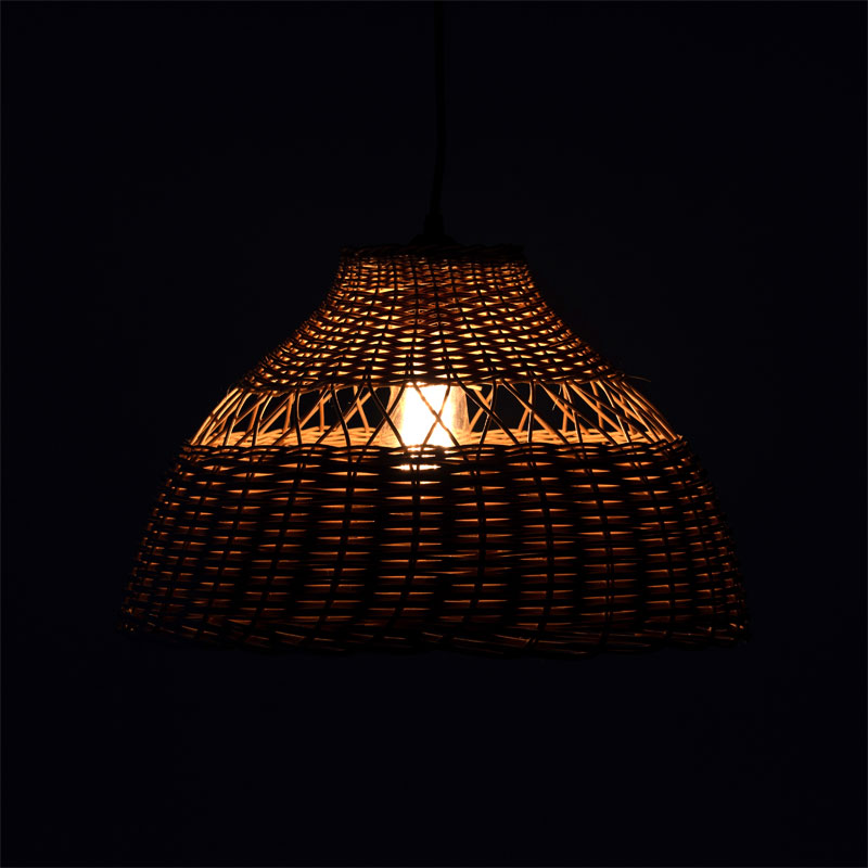 Φωτιστικό οροφής μονόφωτο Vida E27 bamboo φυσικό Φ45x70εκ - Image 2