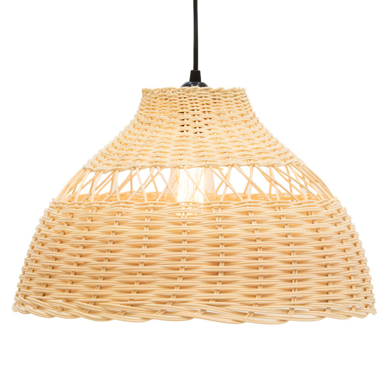 Φωτιστικό οροφής μονόφωτο Vida E27 bamboo φυσικό Φ45x70εκ - Image 3