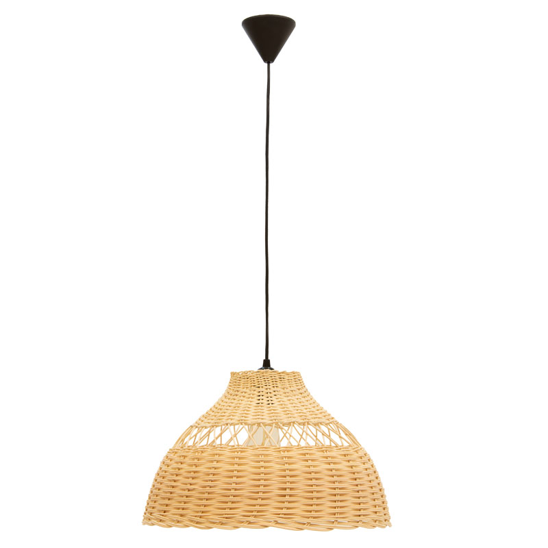Φωτιστικό οροφής μονόφωτο Vida pakoworld E27 bamboo φυσικό Φ45x70εκ 193-000028