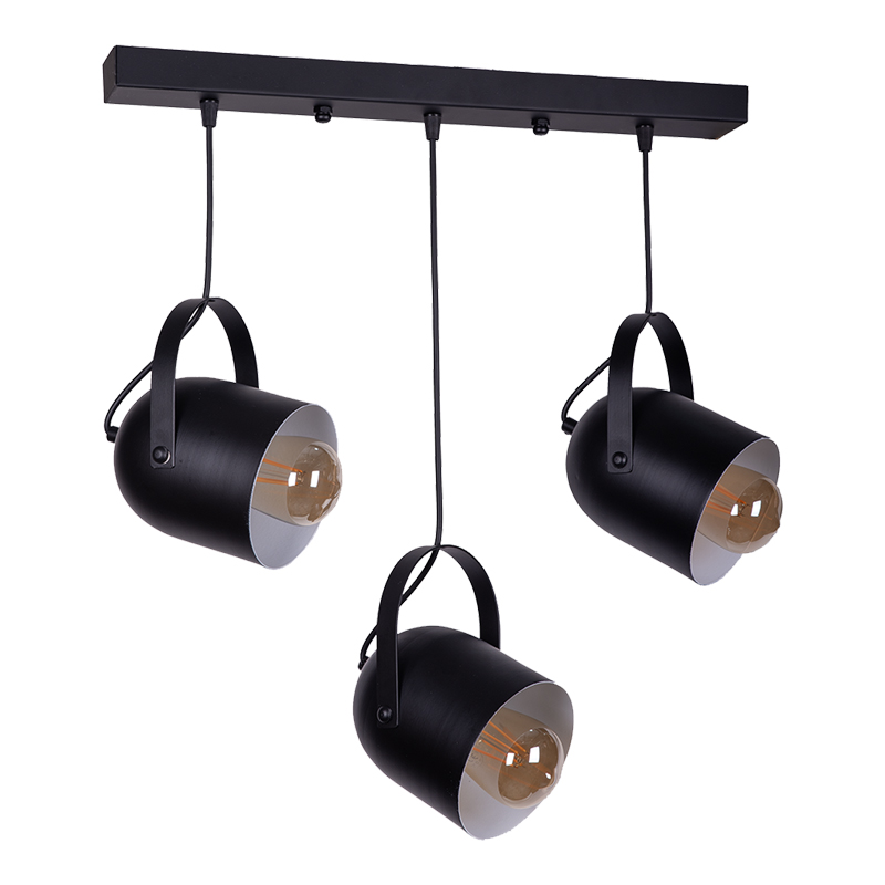 Φωτιστικό οροφής τρίφωτο Biole pakoworld μαύρο 50x6x70εκ 193-000079