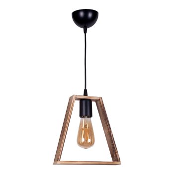 Φωτιστικό οροφής μονόφωτο Trigol pakoworld καφέ ξύλο 25x4x96εκ 193-000082