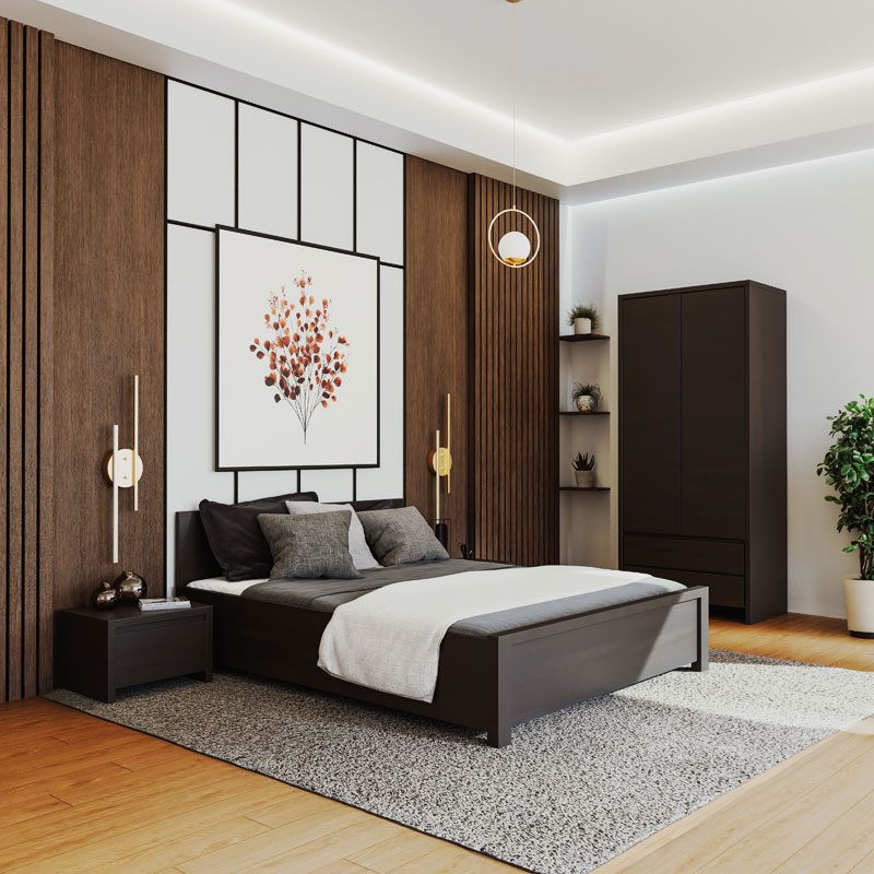 Κρεβάτι διπλό Selina wenge 160x200εκ - Image 2