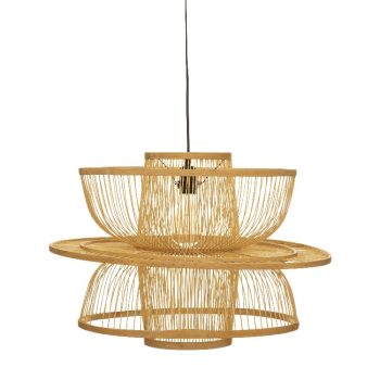 Φωτιστικό οροφής μονόφωτο Orgalia pakoworld Ε27 φυσικό Φ58x45εκ 199-000466