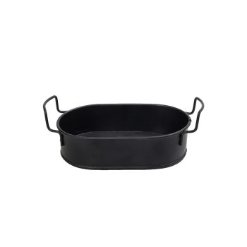 ΔΟΧΕΙΟ ΟΒΑΛ  ΜΕΤΑΛ. ΜΕ ΛΑΒΕΣ ΜΑΥΡΟ 21-23.5X13X7EK TEM103 Espiel