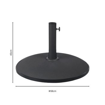 Alternative view of Βάση ομπρέλας Elfie  τσιμέντο μαύρο 50kg Φ58εκ