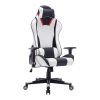 Καρέκλα γραφείου gaming Mazol pakoworld pu μαύρο-λευκό 66x56x135εκ 232-000009