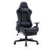 Καρέκλα γραφείου gaming Zeldo pakoworld pu μαύρο 66x56x135εκ 232-000010