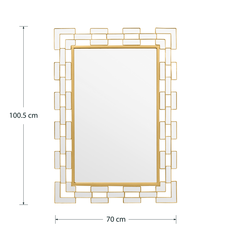 Καθρέπτης Monka χρυσό 72x3x102εκ - Image 4