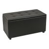 Σκαμπό-μπαούλο Corben pakoworld pu μαύρο 80x43x45εκ 257-000026